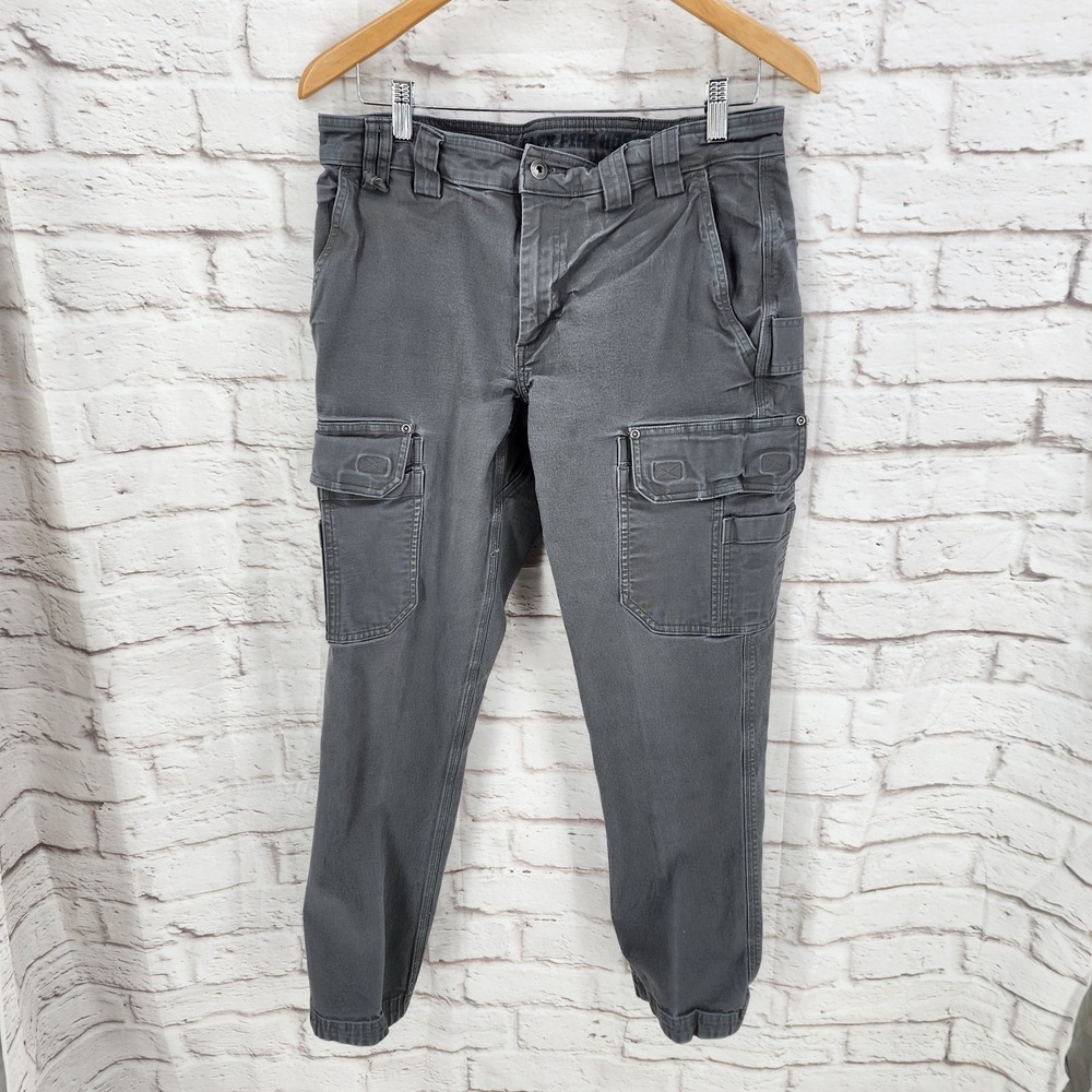 Duluth Flex Fire Hose Cargo Pants Size 34X32 Slim Fit Gray Outdoor Work Trades